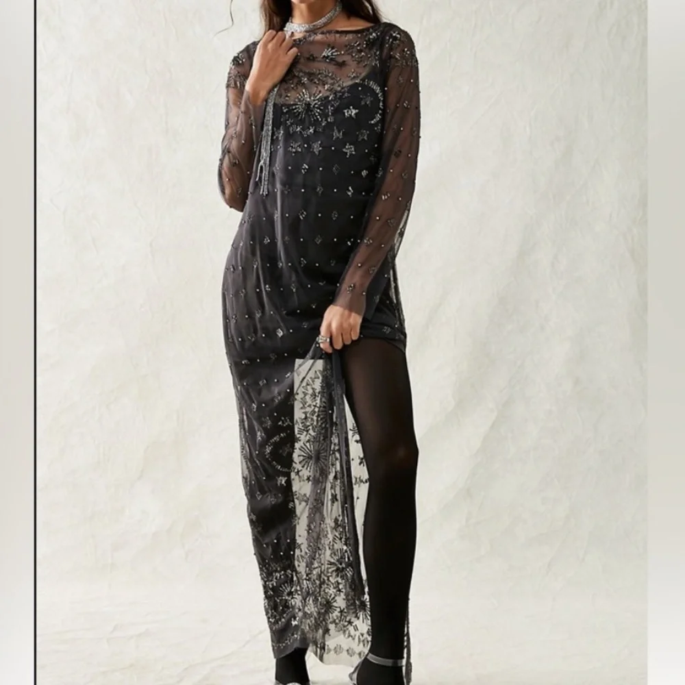 free people black magic midi dress NWT - Picture 1 of 2